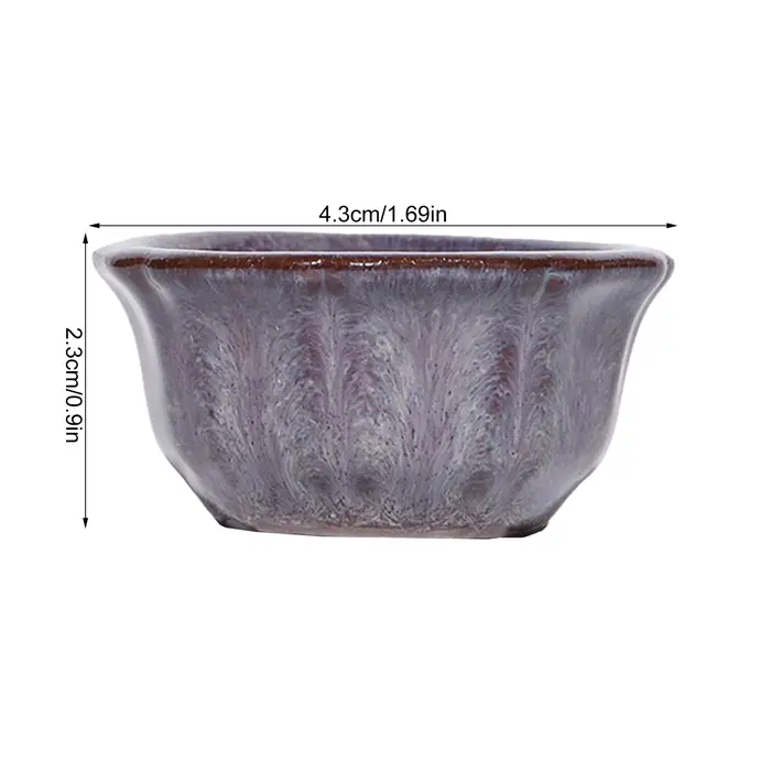 Mini pot à succulentes en argile violette
