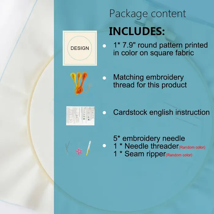 Kit de broderie Momoart avec cerceau