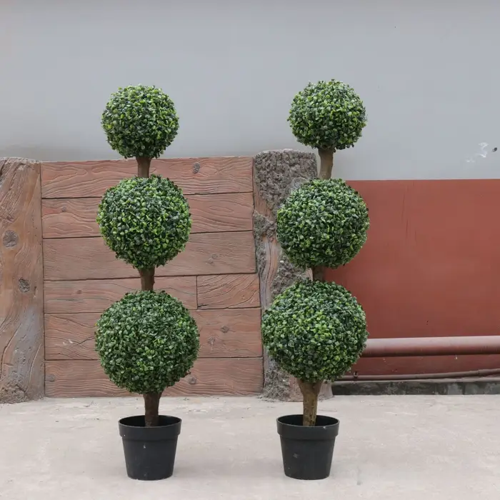 Simulation d'arbre à boules d'herbe de feuille de bayberry