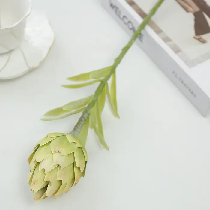 Artichauts Artificiels Fruits et Plantes Vertes, Simulation de Fleur Violette, Fausses Plantes Verte