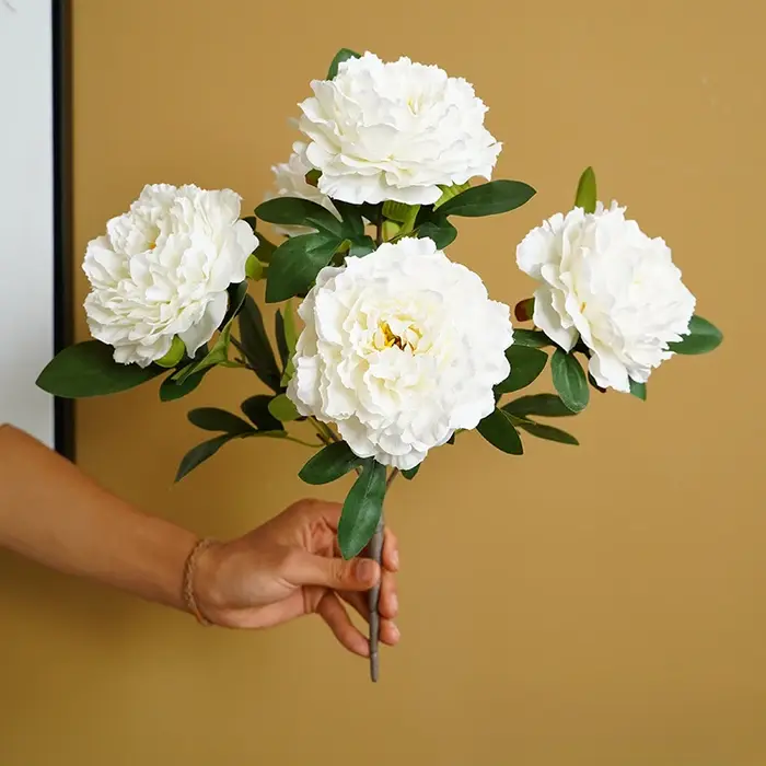 Bouquet de pivoines en soie à 5 têtes