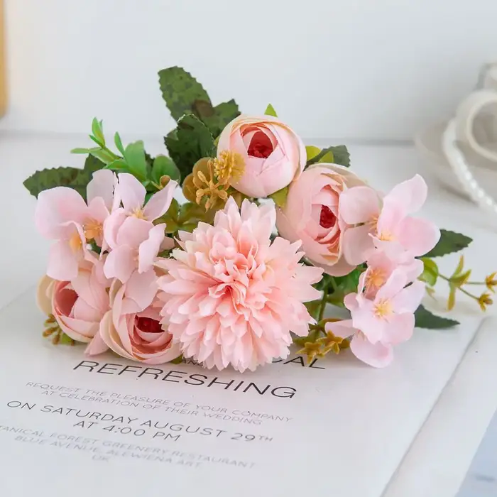 Bouquet de fleurs artificielles d'hortensia pour la maison, la table, le jardin, les fêtes, les mariages, les bouquets de mariée, la décoration DIY et les cadeaux