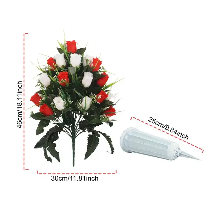 2 Pièces de Fleurs Artificielles pour Cimetière
