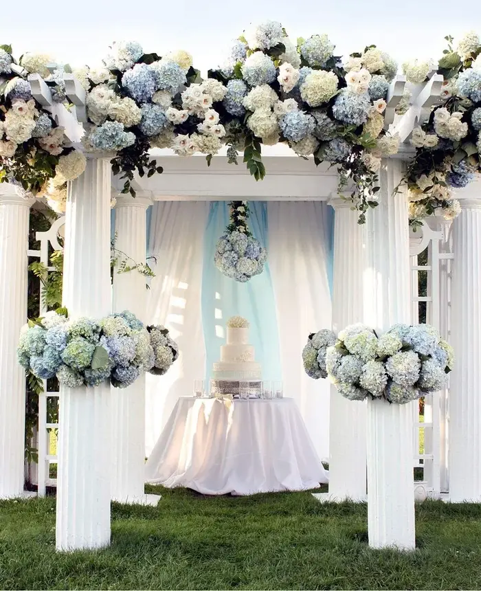 10 paquets de fleurs d'hortensia artificielles en soie