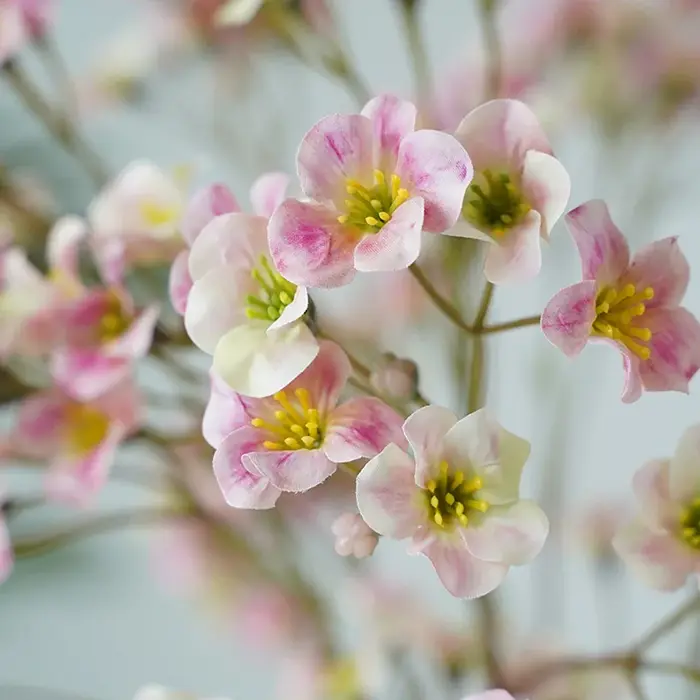 3 fourchettes/Bouquet de fleurs artificielles en soie