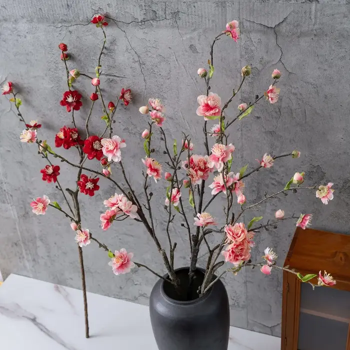 Fleur de pêcher en soie
