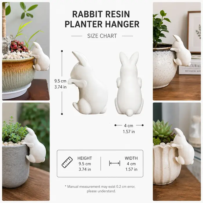1 pièce de décoration de pot de fleurs en résine