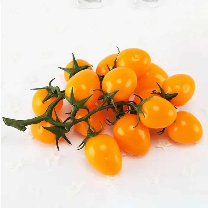 Tomate artificielle de 19 cm, rouge et jaune, fausse tomate rouge sur tige, accessoires de photograp