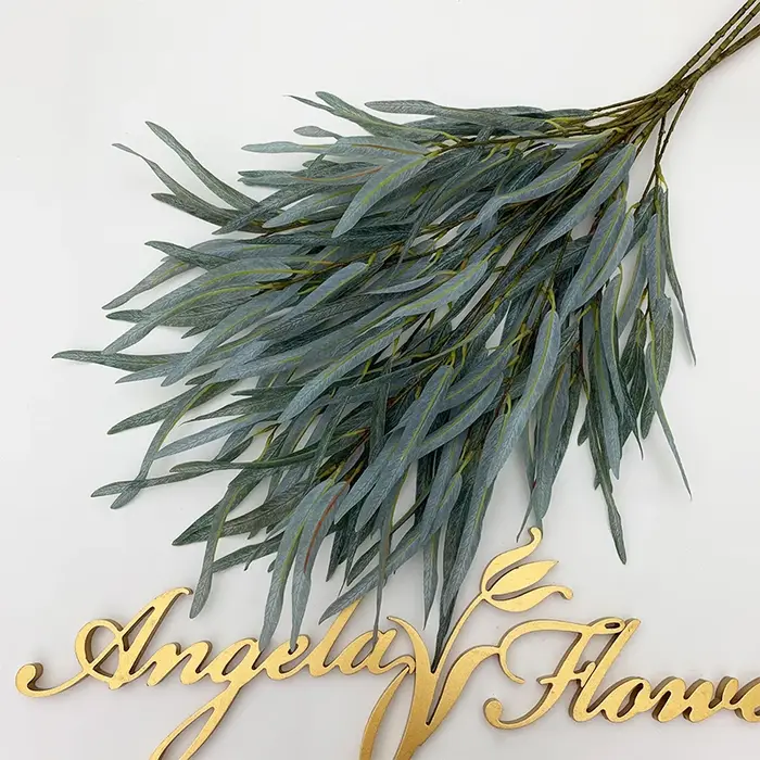 Plantes vertes feuille de saule fleur artificielle branche en osier Floral mariage maison chambre Ta