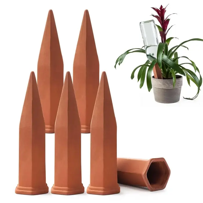 Paquet de 6 pointes d'arrosage automatique en céramique, arroseur automatique pour les vacances, piq