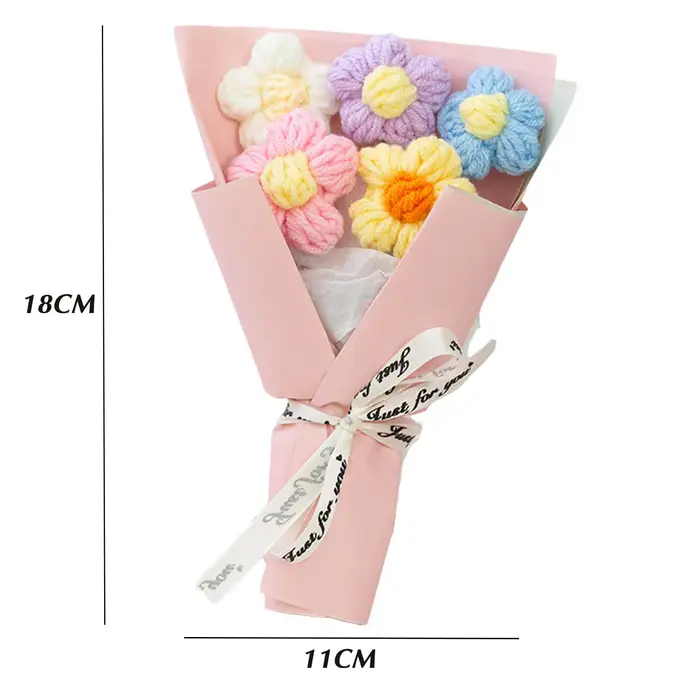 Bouquet de Fleurs Artificielles Tissées à la Main