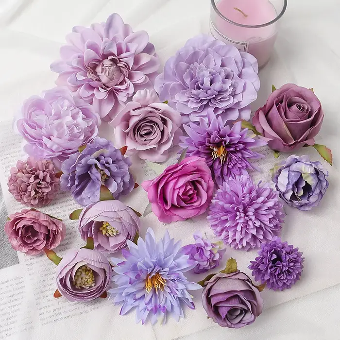 Tête de fleurs artificielles en vrac