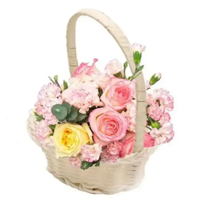 Magnifique panier de rangement pour fleurs fait à la main