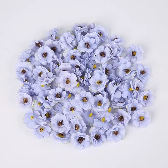 Têtes de fleurs de marguerite multicolores 3cm, Mini fleurs artificielles en soie pour décoration de