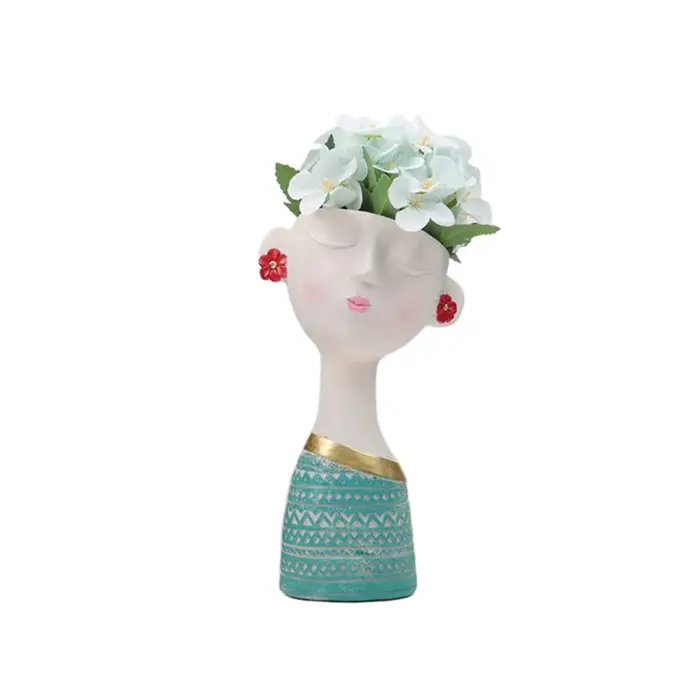 Mini pot de fleurs en résine