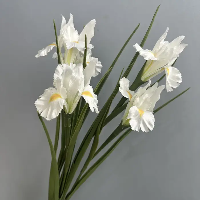 Fleurs d'iris artificielles en soie