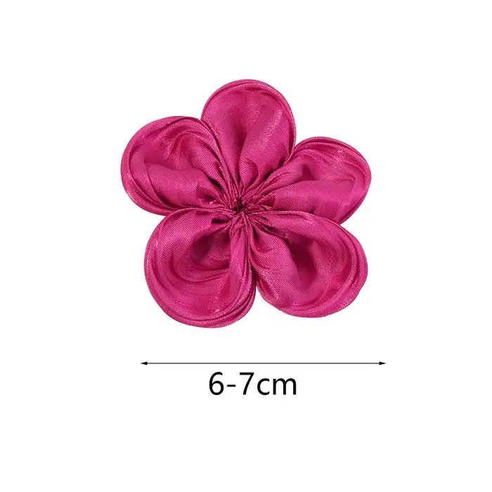 Fleurs artificielles en Satin de tissu coloré 6-7cm