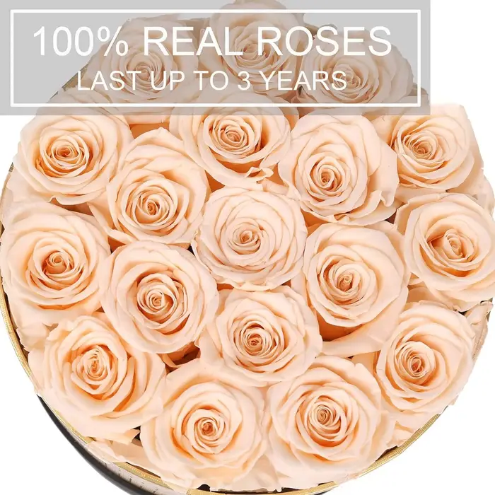 Rose longue durée faite à la main dans une boîte