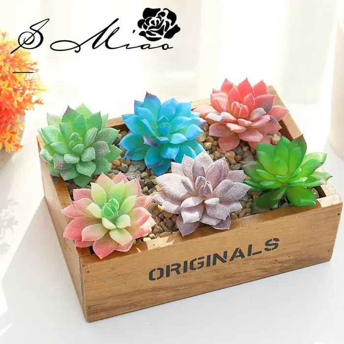 Plantes succulentes artificielles, bricolage pour jardin, Table de bureau, fête, chambre à coucher, salon, décoration de bureau, fausses plantes bonsaï