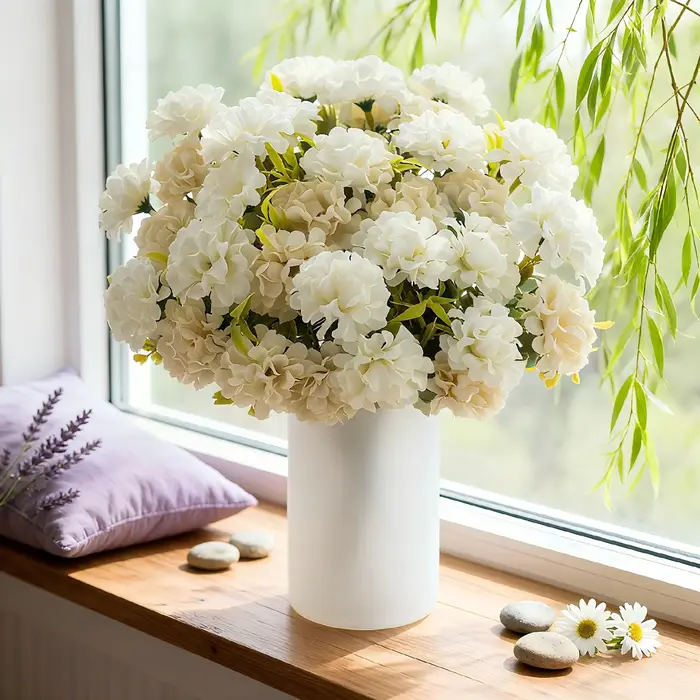 Fleurs artificielles en soie
