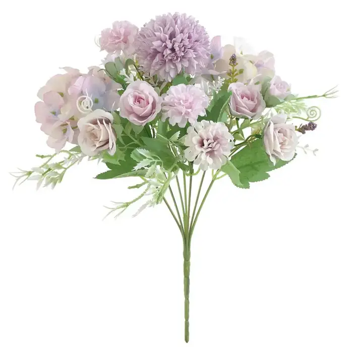 Fleurs artificielles Nuptiale Tenant Roses Bouquet De Mariage Couronne Plantes Vases Maison Chambre 