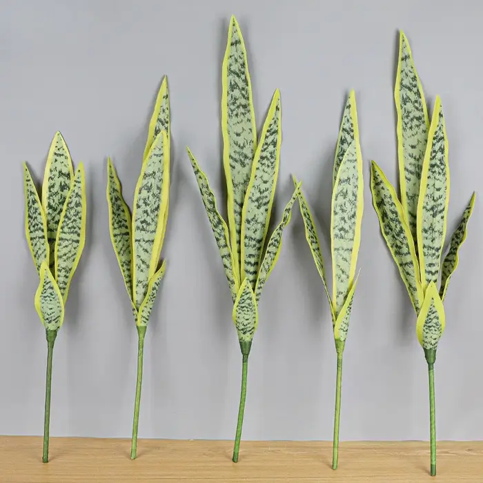 Simulé Hupilan bord jaune Agave succulente bonsaï fausse fleur simulée feuille Gladiolus