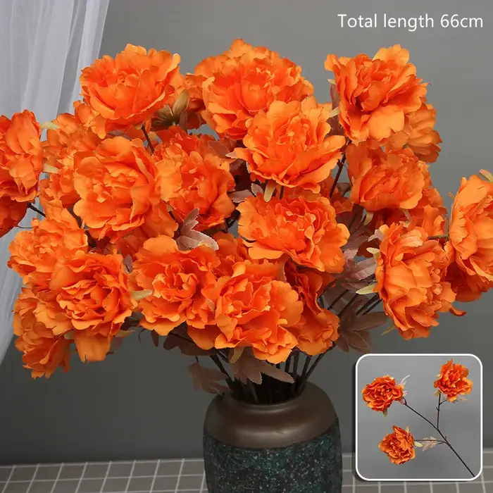 Matériel de fleurs de simulation de série orange