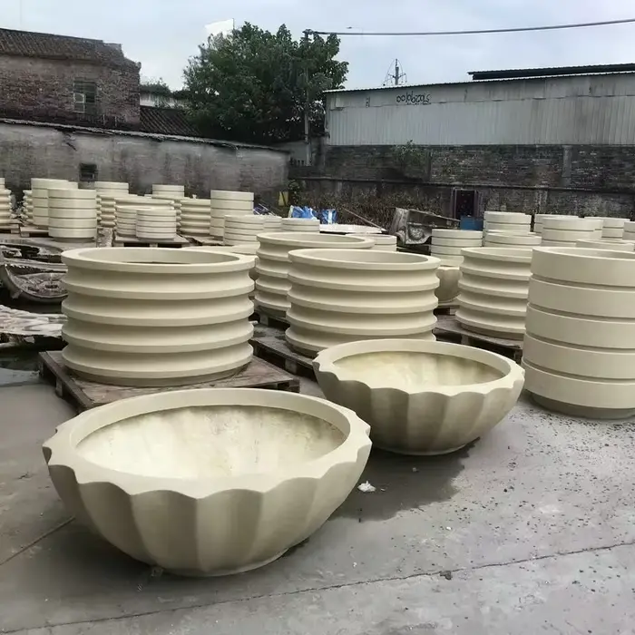 Pot de fleurs en grès, vase décoratif de jardin