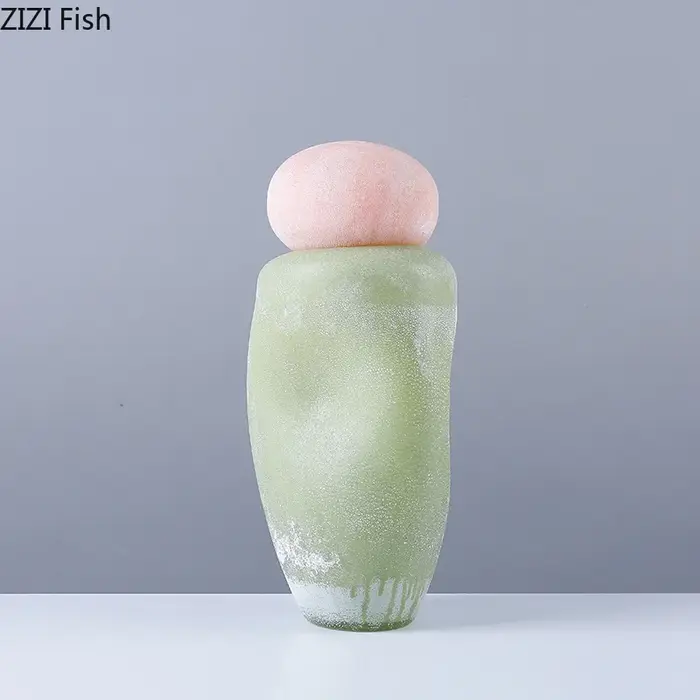 Vase en Verre Coloré avec Couvercle
