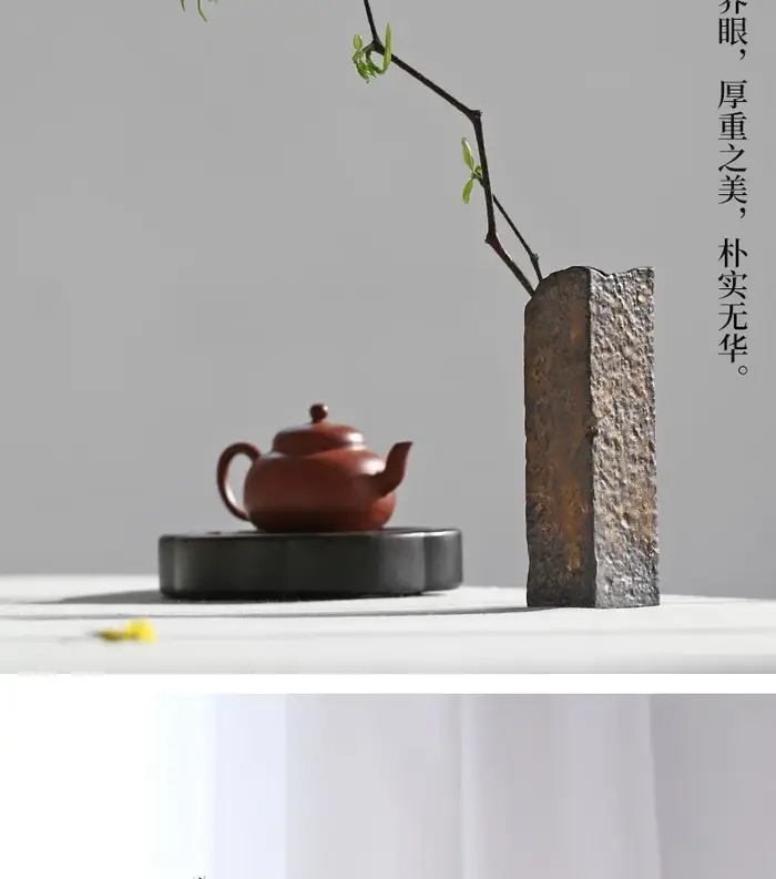 Petit Vase ornements poterie brute four changement Arrangement de fleurs cérémonie du thé