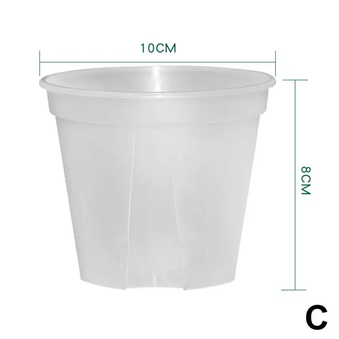 Pots de fleurs en plastique transparent pour contrôle des racines