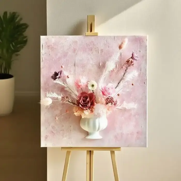 Vase mural demi-cercle blanc pour arrangement floral DIY
