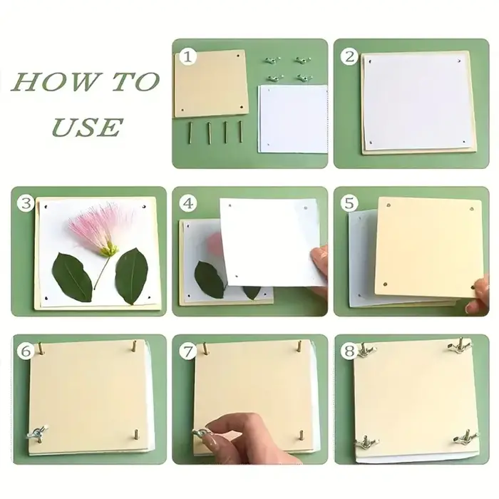 Kit de presse à fleurs en bois