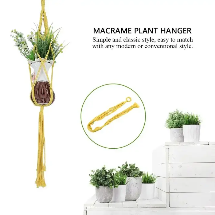 Cintre pour plantes en macramé