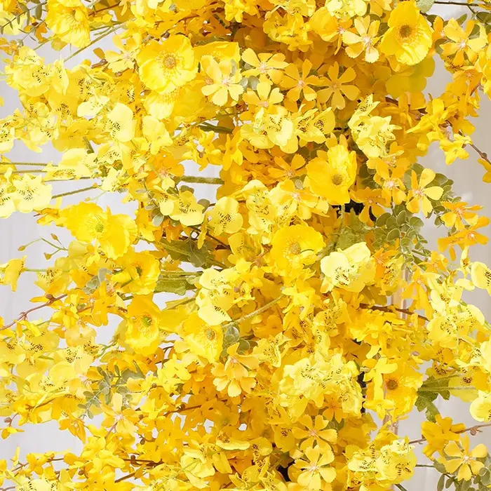 Rangée de fleurs de jasmin série jaune