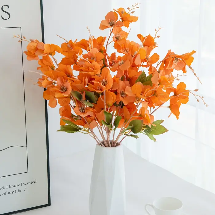 Fleurs artificielles en soie de magnolia pour extérieur
