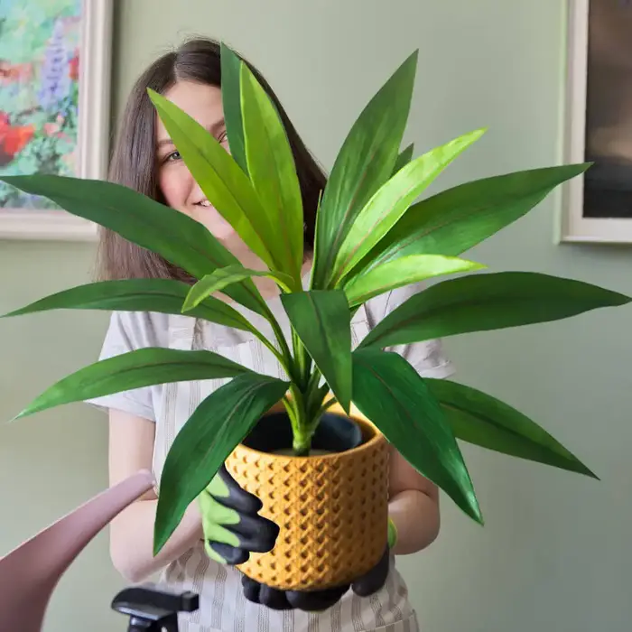 Arbre artificiel Cordyline de 45 cm à 17 feuilles