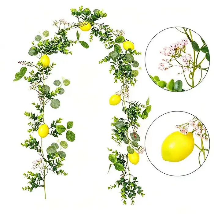 Fleurs en soie, vigne artificielle de citron