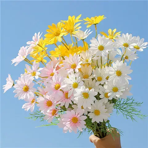 Fleurs artificielles marguerite en soie