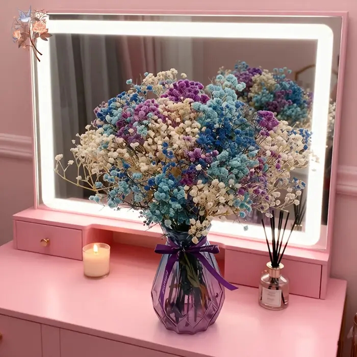 Bouquet de fleurs séchées naturelles colorées pour bébé