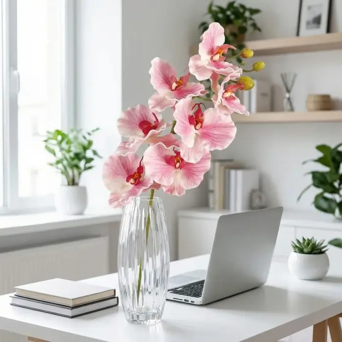 Orchidée Papillon Artificielle Faite à la Main