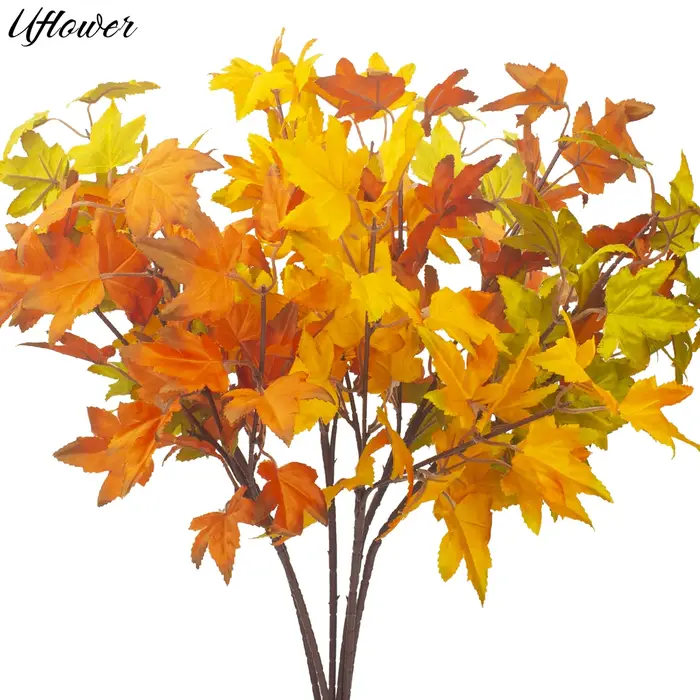 Feuilles d'érable artificielles, Arrangement floral d'automne, décor de récolte de Thanksgiving, fête à domicile, Halloween, décoration de centres de table de mariage