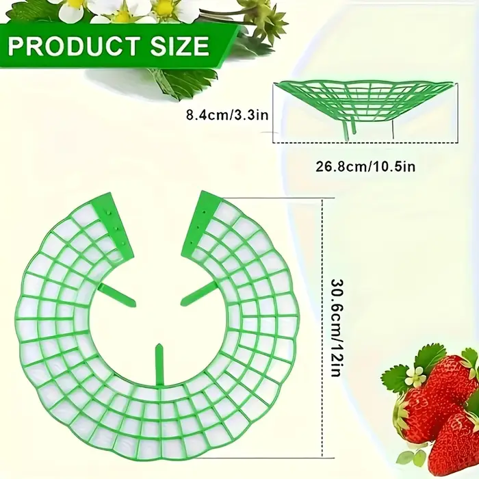 Lot de 12 supports de plantation pour fraises vertes