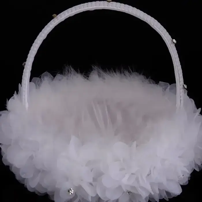 Panier de fleurs en dentelle pour fille
