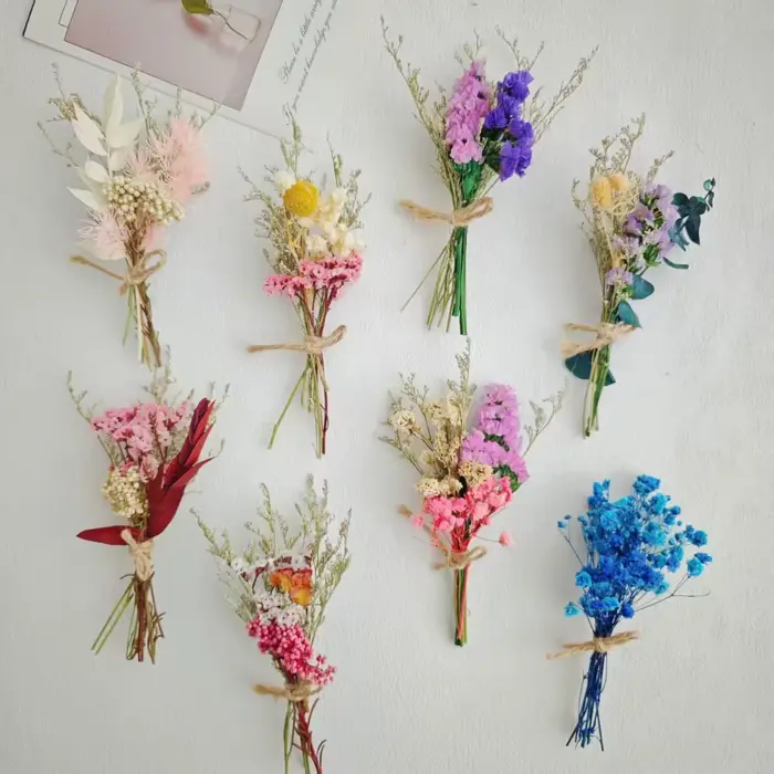 Fleurs éternelles, bouquet de fleurs séchées faciles à utiliser