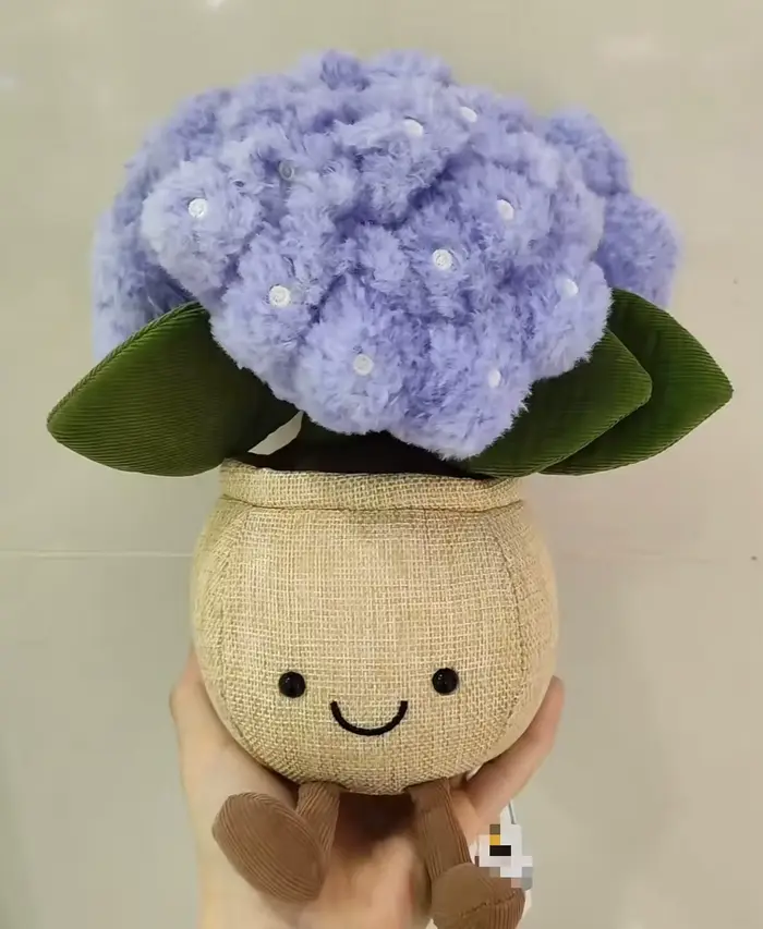 Plante d'hortensia artificielle en pot, décoration d'intérieur, ornement, cadeau de simulation avec
