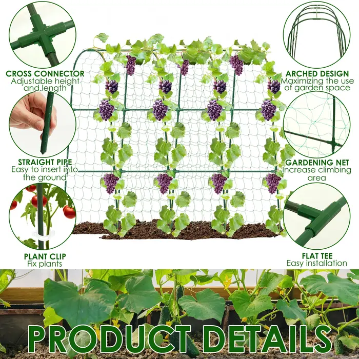 Treillis de concombre en forme de U pour jardin