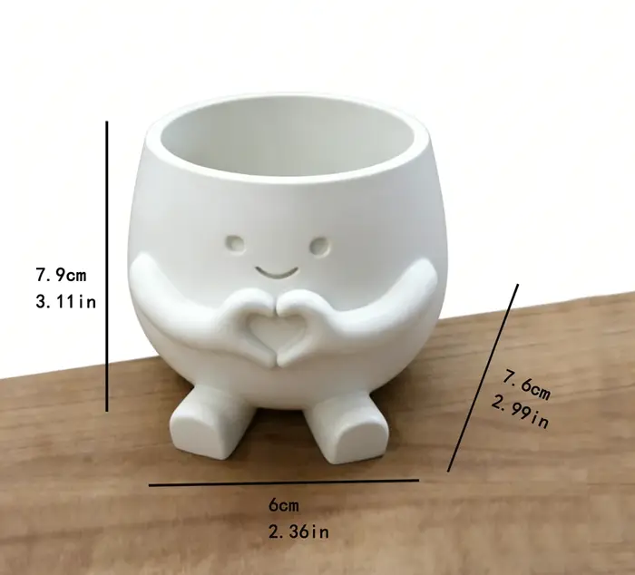 Pot de fleurs imprimé en 3D pour plantes grimpantes et succulentes – Jardinière légère en plastique – Décoration moderne pour la maison – Adapté intérieur/extérieur