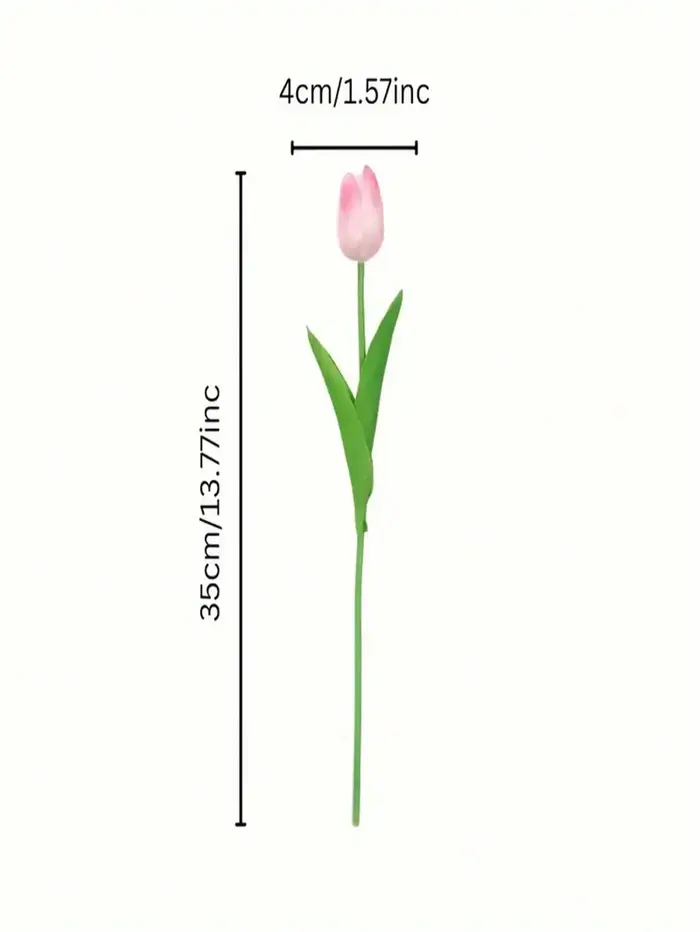 Un ensemble de 6 tulipes artificielles, idéales pour la décoration de la maison, la décoration florale de table pour anniversaire, fleurs de tulipes artificielles réalistes (vase non inclus)