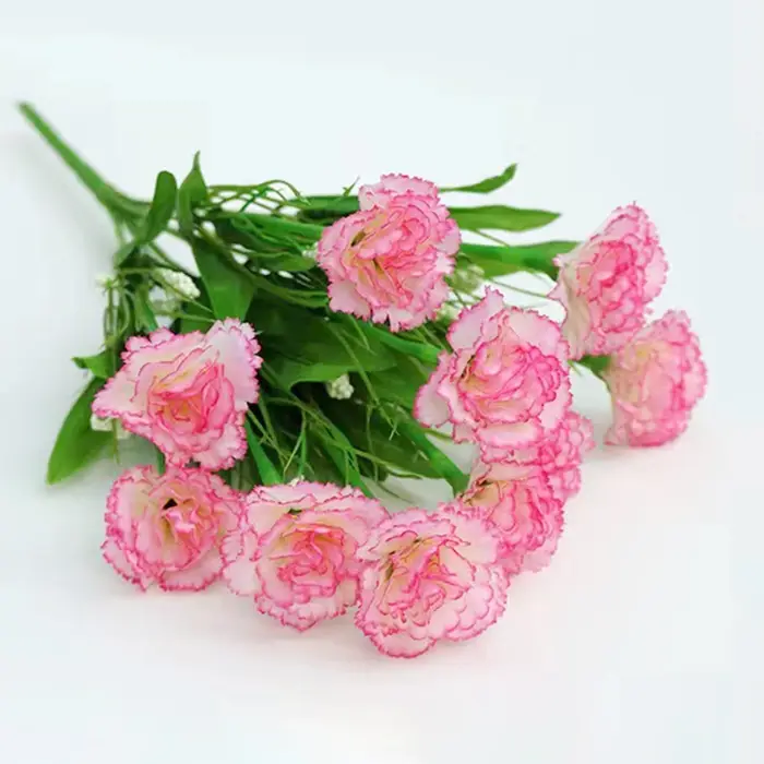 1 Bouquet de œillets, œillets en soie pour toujours